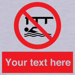 Custom Do not swim in the vicinity of piers